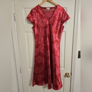 Bed of Roses red rose gown bias cut size large